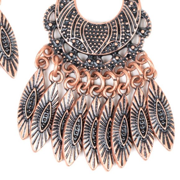 NWT Detailed copper dangling fish hooks - Picture 2 of 2